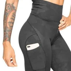 Better Bodies High Waist Leggings, Black Camo, Medium -Sport & Fitness Shop BB 111014 908r 3