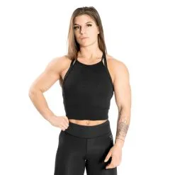 Better Bodies Performance Crop Halter, Black, Large