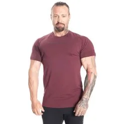 Better Bodies Gym Tapered Tee, Maroon, Xlarge