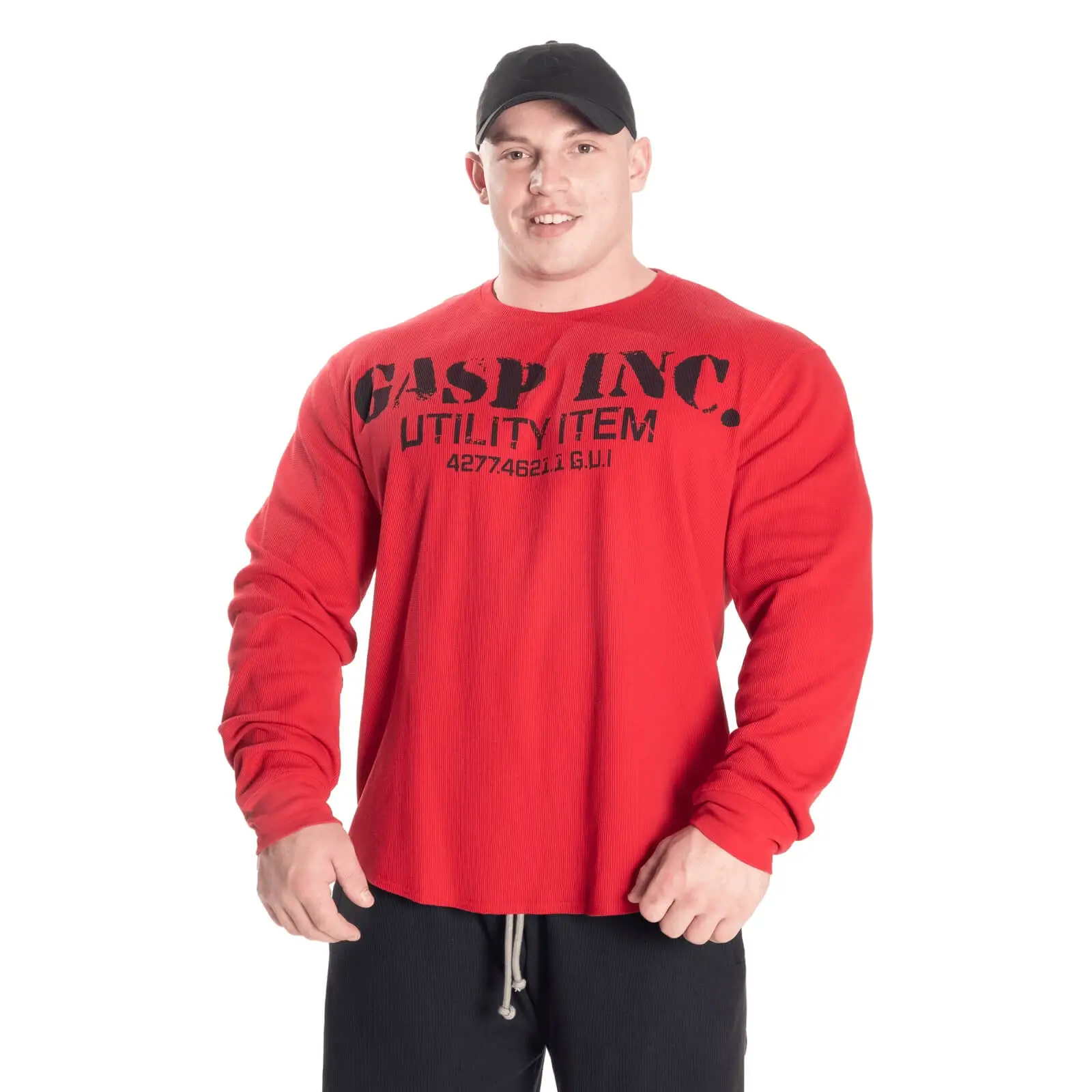 GASP Thermal Gym Sweater, Chili Red, Medium 3 GASP Thermal Gym Sweater, Chili Red, Medium