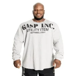 GASP Thermal Gym Sweater, Greymelange, Medium
