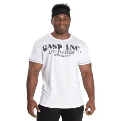 GASP Basic Utility Tee, White, Xxxlarge