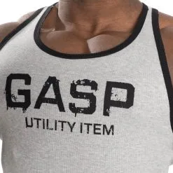 GASP Ribbed T-back, Grey Melange, Large -Sport & Fitness Shop GA 220690 940r 5