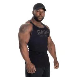GASP Ribbed T-back, Black, Large -Sport & Fitness Shop GA 220690 999r 3