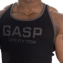 GASP Ribbed T-back, Black, Large -Sport & Fitness Shop GA 220690 999r 5