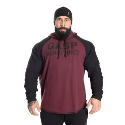 GASP L/S Thermal Hoodie, Maroon, Xxlarge