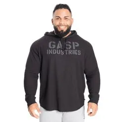 GASP L/S Thermal Hoodie, Black/black, Xxlarge