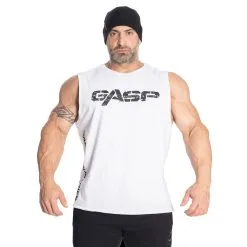 GASP Vintage Tank, White, Xlarge