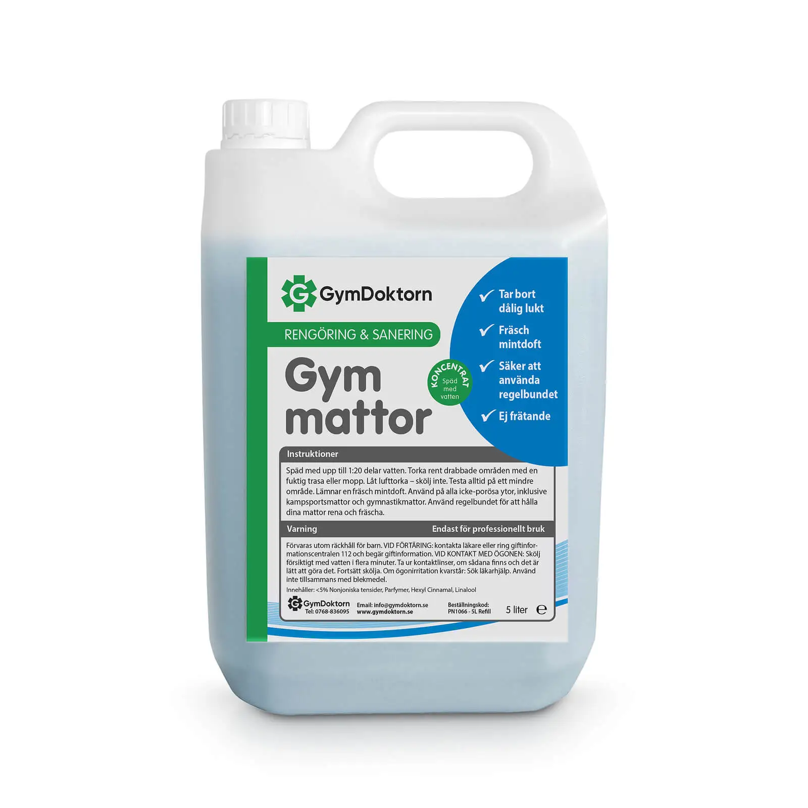 Gymrengjøring Matter & Gymgulv, 5 L, GymDoktorn 3 Gymrengjøring Matter & Gymgulv, 5 L, GymDoktorn