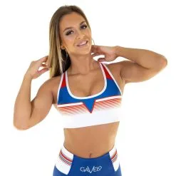 Gavelo Grand Slam Sports Bra, Blue/white, Small