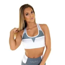 Gavelo Grand Slam Sports Bra, Grey/white, Small