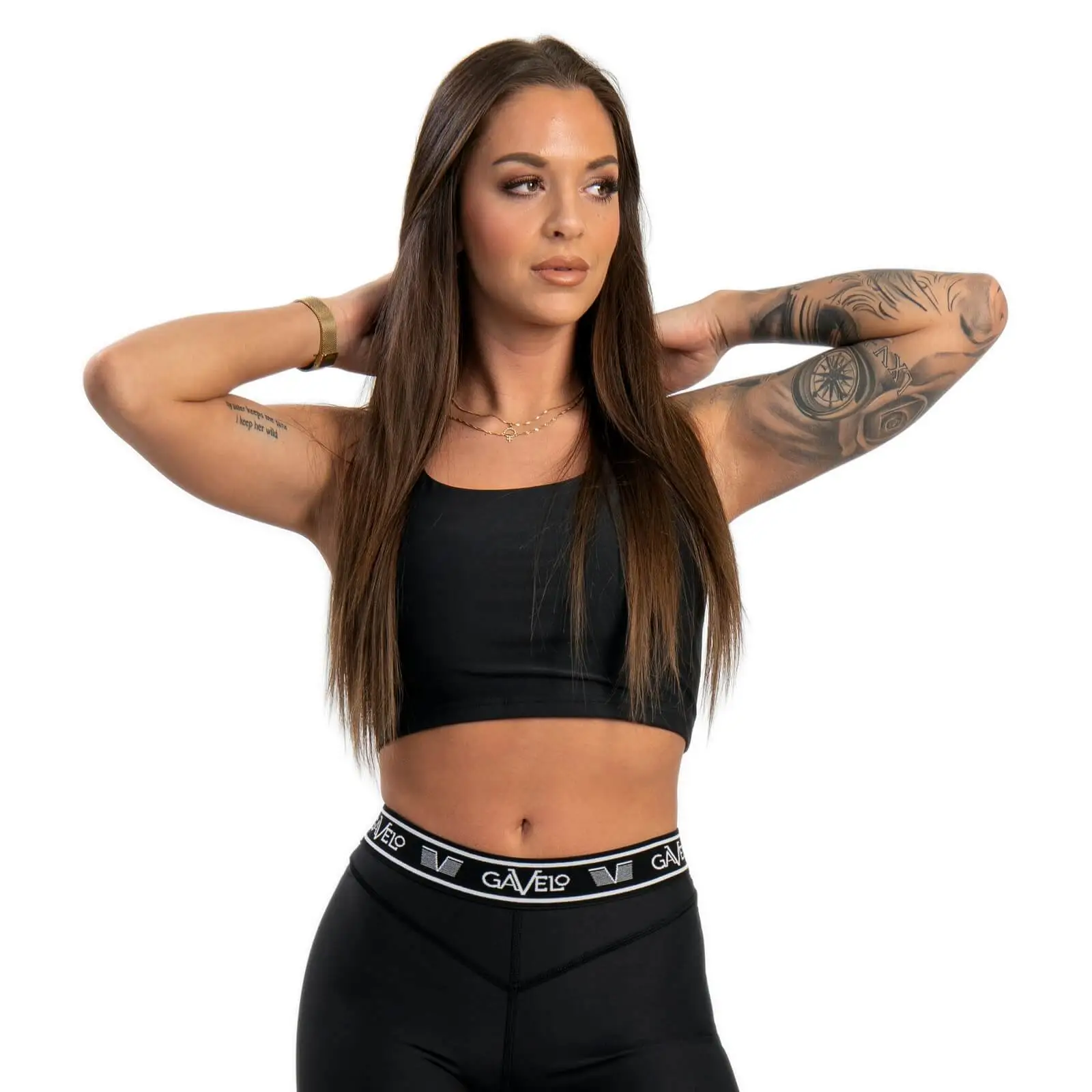 GAVELO Iconic Sports Bra, Black/white, Small 3 GAVELO Iconic Sports Bra, Black/white, Small