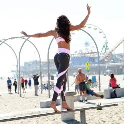 Gavelo Raspberry Swirl Tights, Pink/dark Grey, Small -Sport & Fitness Shop GO PNT 123r 11