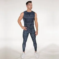 Gavelo Sniper Compression Tights, Camo Blue, Small -Sport & Fitness Shop GO PNT 158r 3