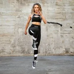 GAVELO Black & White Swirl Tights, Black/white, Small -Sport & Fitness Shop GO PNT 931r 8