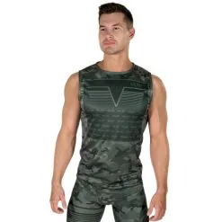 Gavelo Sniper Sleeveless Tee, Green, Small