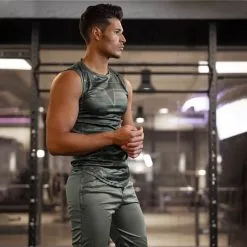 Gavelo Sniper Sleeveless Tee, Green, Small -Sport & Fitness Shop GO TANK 044r 8