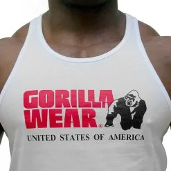 Gorilla Wear Men Classic Tank Top, White, Large -Sport & Fitness Shop GW 90104 100r 3