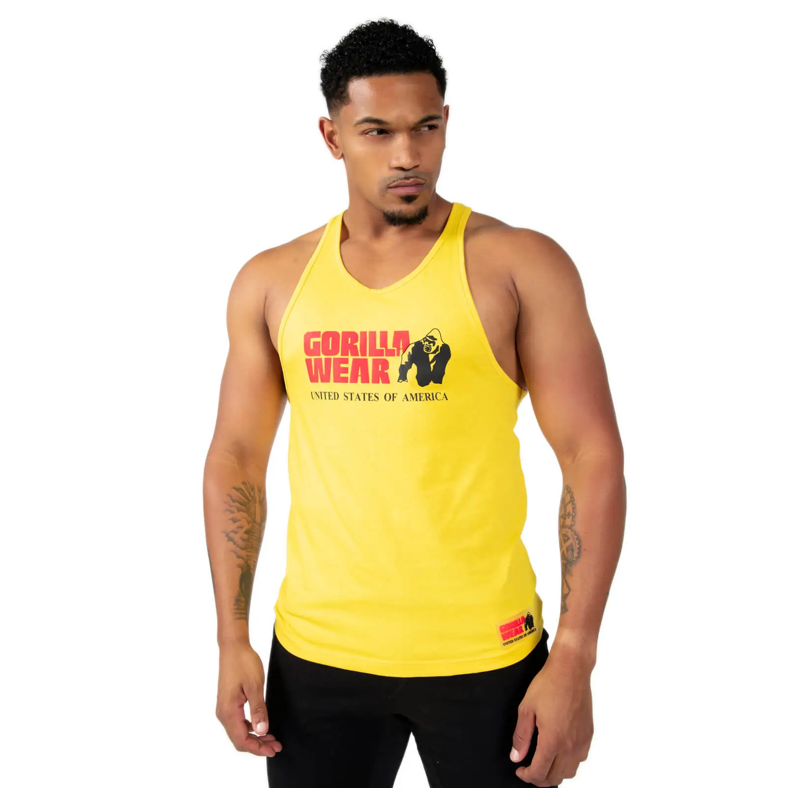 Gorilla Wear Men Classic Tank Top, Yellow, Small 3 Gorilla Wear Men Classic Tank Top, Yellow, Small