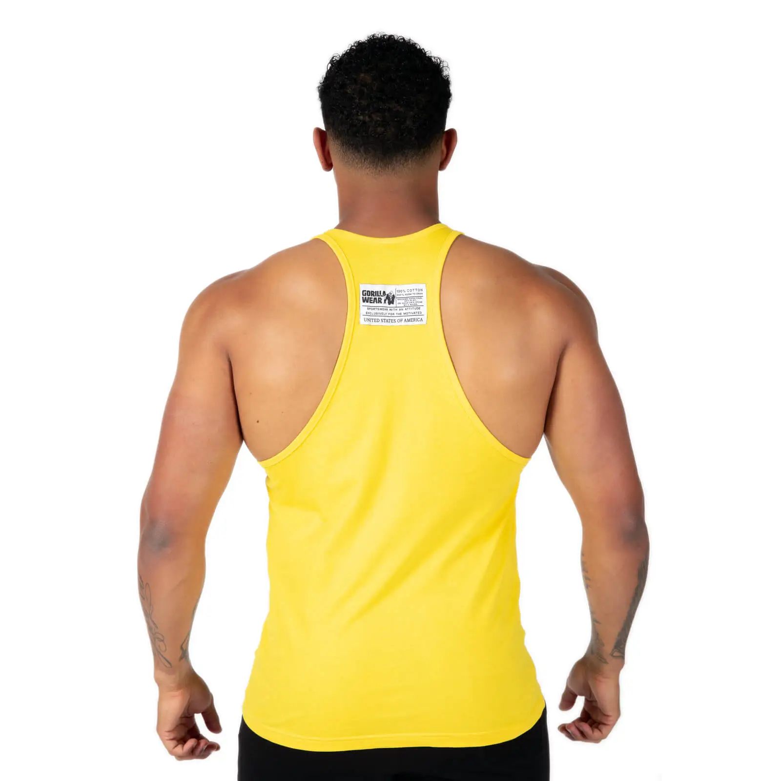 Gorilla Wear Men Classic Tank Top, Yellow, Small 4 Gorilla Wear Men Classic Tank Top, Yellow, Small - Bilde 2
