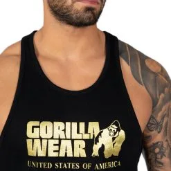 Gorilla Wear Men Classic Tank Top, Black/gold, Small -Sport & Fitness Shop GW 90104 922r 3