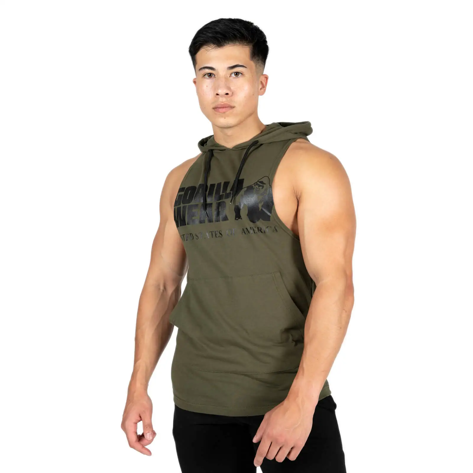 Gorilla Wear Men Rogers Hooded Tank Top, Army Green, Xxxlarge 3 Gorilla Wear Men Rogers Hooded Tank Top, Army Green, Xxxlarge