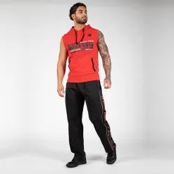 Gorilla Wear Men Melbourne S/L Hooded T-Shirt, Red, Small -Sport & Fitness Shop GW 90516 500r 3