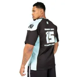 Gorilla Wear Men Athlete T-Shirt 2.0 (Brandon Curry), Black/light Blue, Medium -Sport & Fitness Shop GW 90548 922r 2