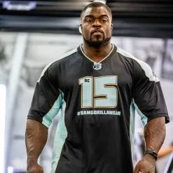 Gorilla Wear Men Athlete T-Shirt 2.0 (Brandon Curry), Black/light Blue, Medium -Sport & Fitness Shop GW 90548 922r 6