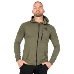 Gorilla Wear Men Delta Hoodie, Army Green, Medium
