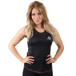 Gorilla Wear Women Marianna Tank Top, Black/neon Orange, Xsmall