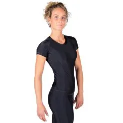 Gorilla Wear Women Carlin Compression Short Sleeve Top, Black/black, Xsmall -Sport & Fitness Shop GW 91510 909r 3