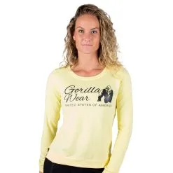 Gorilla Wear Women Riviera Sweatshirt, Light Yellow, Xsmall