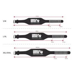 Gorilla Wear Gear 6 Inch Padded Leather Belt, Black/gold, Small/medium -Sport & Fitness Shop GW 99107 900r 6