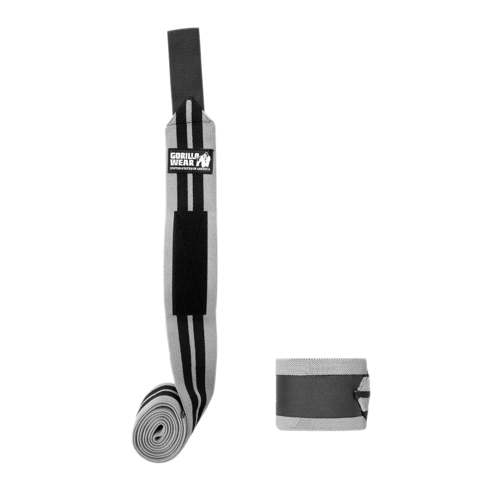 Gorilla Wear Gear Knee Wraps, Grey/black, 2 M, Gorilla Wear 4 Gorilla Wear Gear Knee Wraps, Grey/black, 2 M, Gorilla Wear - Bilde 2