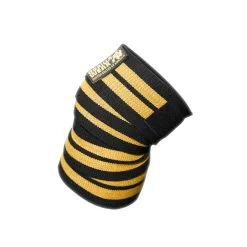 Gorilla Wear Gear Knee Wraps, Black/gold, 2.5 M, Gorilla Wear