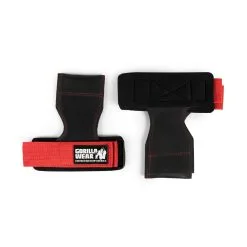 Gorilla Wear Gear Lifting Grips, Black/red, Gorilla Wear