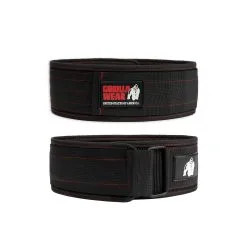 Gorilla Wear Gear 4 Inch Nylon Belt, Black/red, Large/xlarge