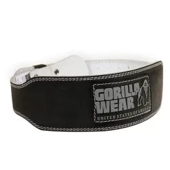 Gorilla Wear Gear 4 Inch Padded Leather Belt, Black, Large/xlarge