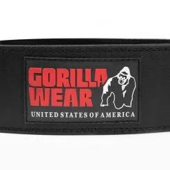Gorilla Wear Gear 4 Inch Padded Leather Belt, Black/red, Small/medium -Sport & Fitness Shop GW 99156 905r 4