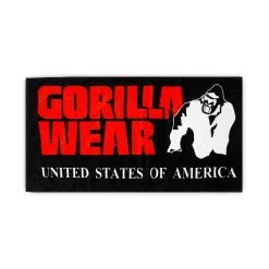 Classic Gym Towel, Black/red, Gorilla Wear
