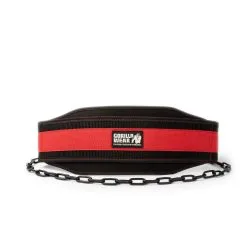 Gorilla Wear Gear GW Nylon Dip Belt, Black/red, Gorilla Wear