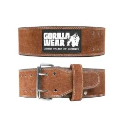 Gorilla Wear Gear 4 Inch Powerlifting Belt, Brown, Small/medium