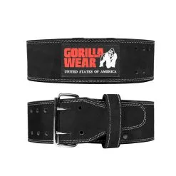 Gorilla Wear Gear 4 Inch Powerlifting Belt, Black, Small/medium