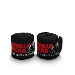 Gorilla Wear Fight Gear Gorilla Wear Boxing Hand Wraps, Black, 2,5 M