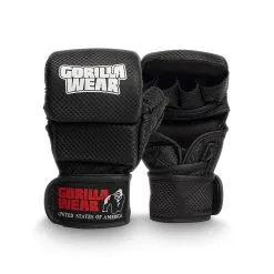 Gorilla Wear Fight Gear Gorilla Wear Ely MMA Sparring Gloves, Black/white, M/L