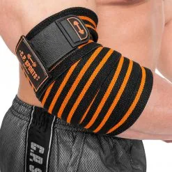 Elbow Wraps Pro, Black/orange, C.P. Sports