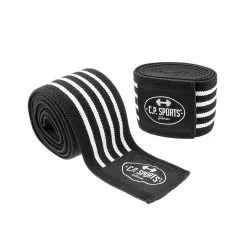 Knee Wraps, Black/white, C.P. Sports -Sport & Fitness Shop GW T25 black 3