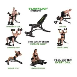 Treningsbenk UB80 Utility, Tunturi -Sport & Fitness Shop TU 17TSUB8000 6